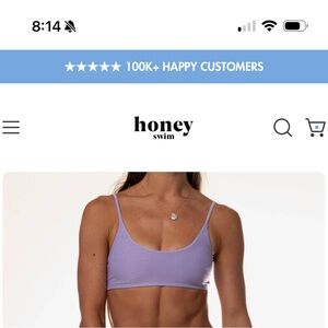 Honey Swim Purple Bikini Top and bottoms (set)